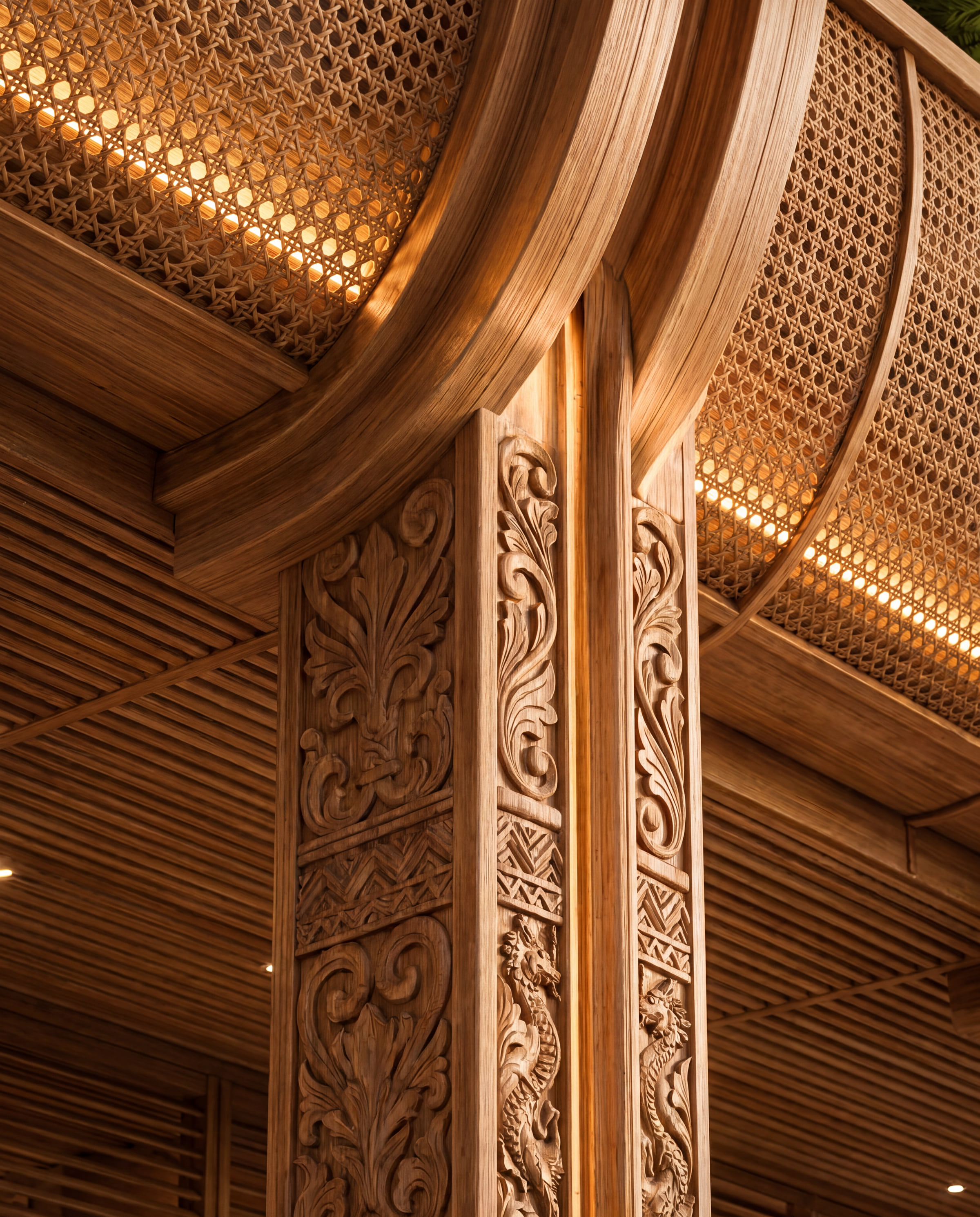 Carved column